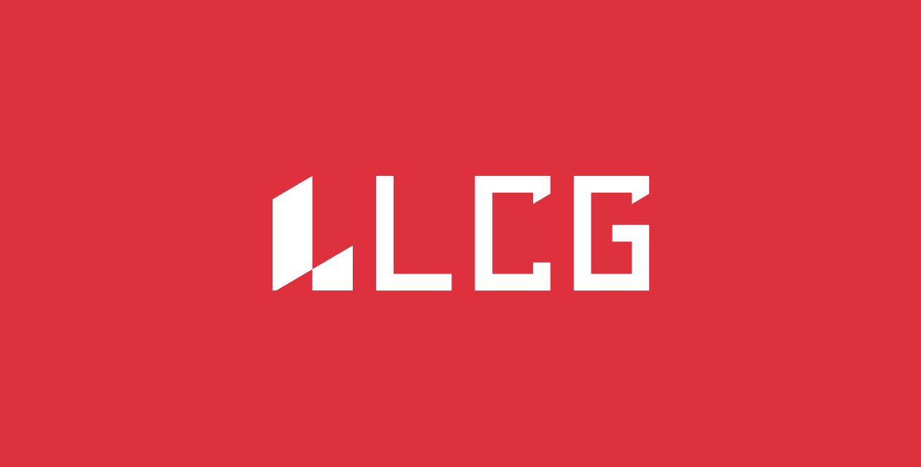 LCG Logo on Red